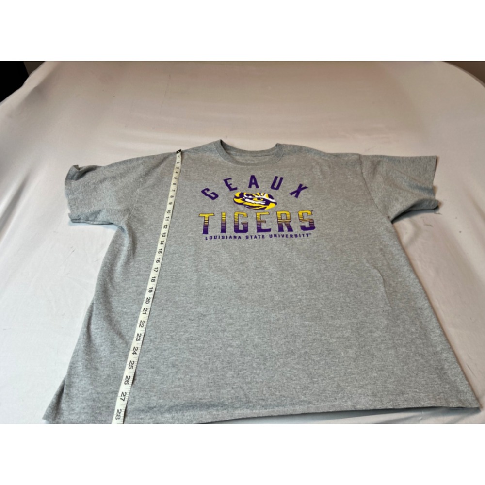 LSU Louisiana State University Geaux Tigers T-Shirt Gray 2XL NCAA Fan Gear